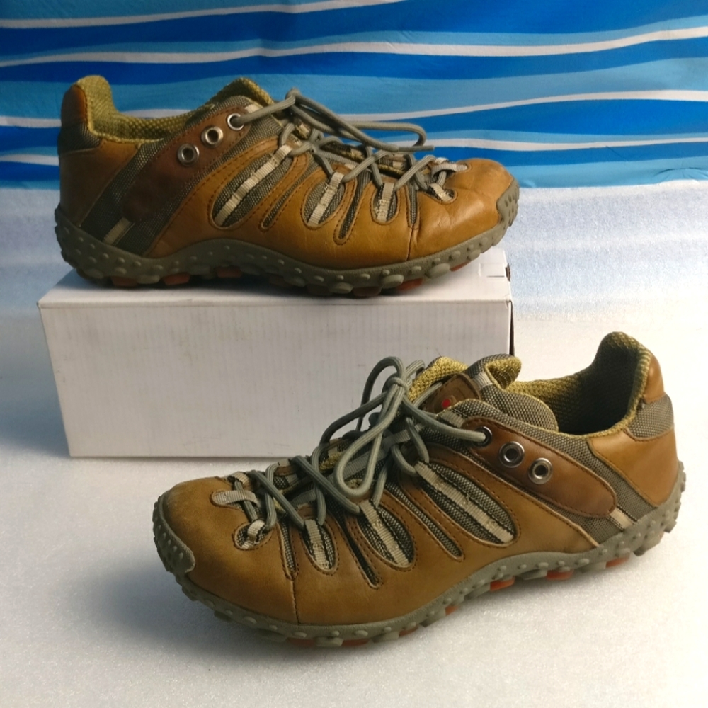 Comfort Walking shoes 100% Leather All Terrain Barefoot Lace up 8men=us9.5women